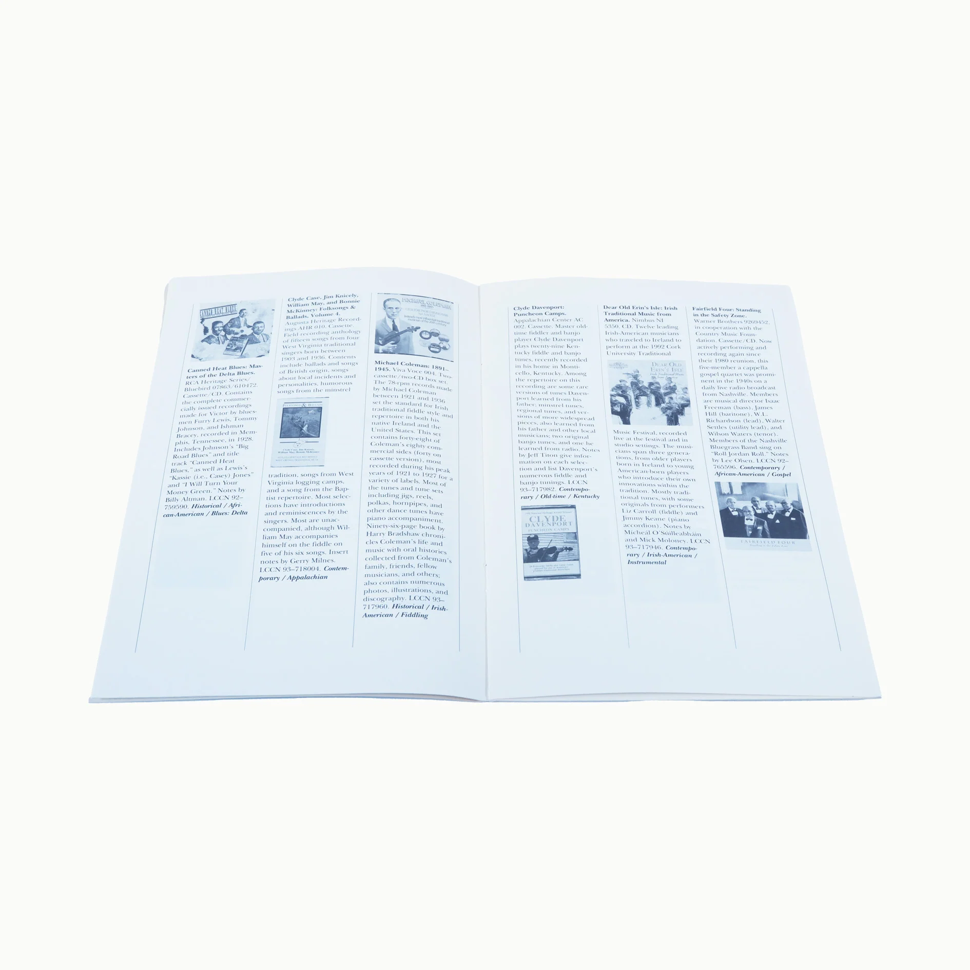 "American Folk Music And Folklore Recordings 1992: A Selected List", Tenth Anniversary Edition, 1993 America Folklife Center - Image 2