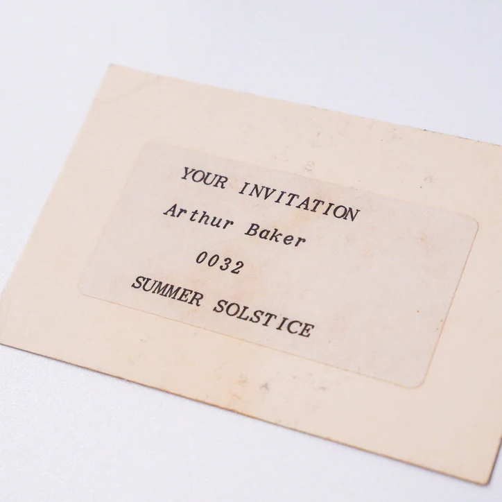 David Mancuso – Loft Summer Solstice Invite (Personal Copy to Arthur Baker) - Image 2