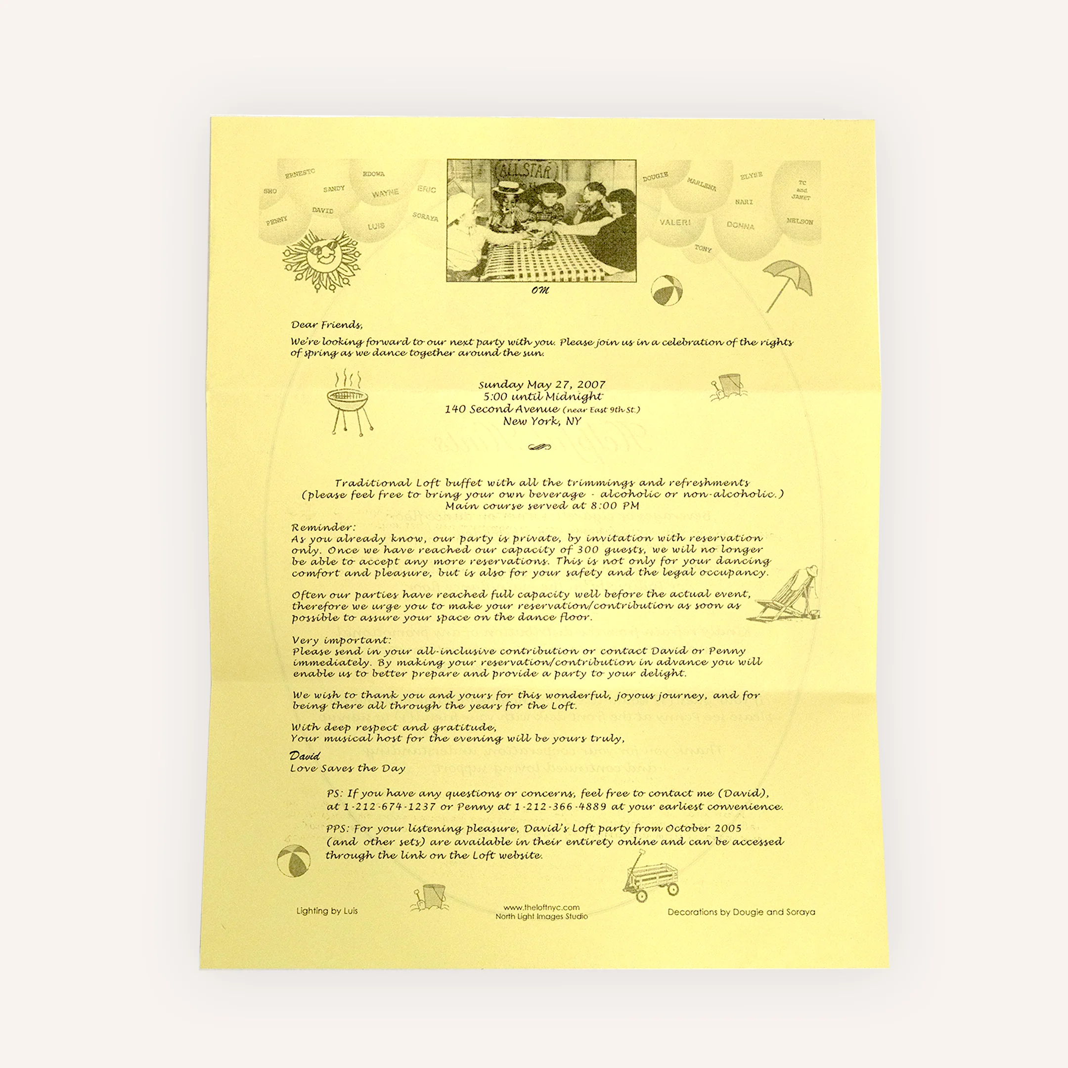 David Mancuso - ‘The Loft’ Mailed Invitation Packet - Image 4