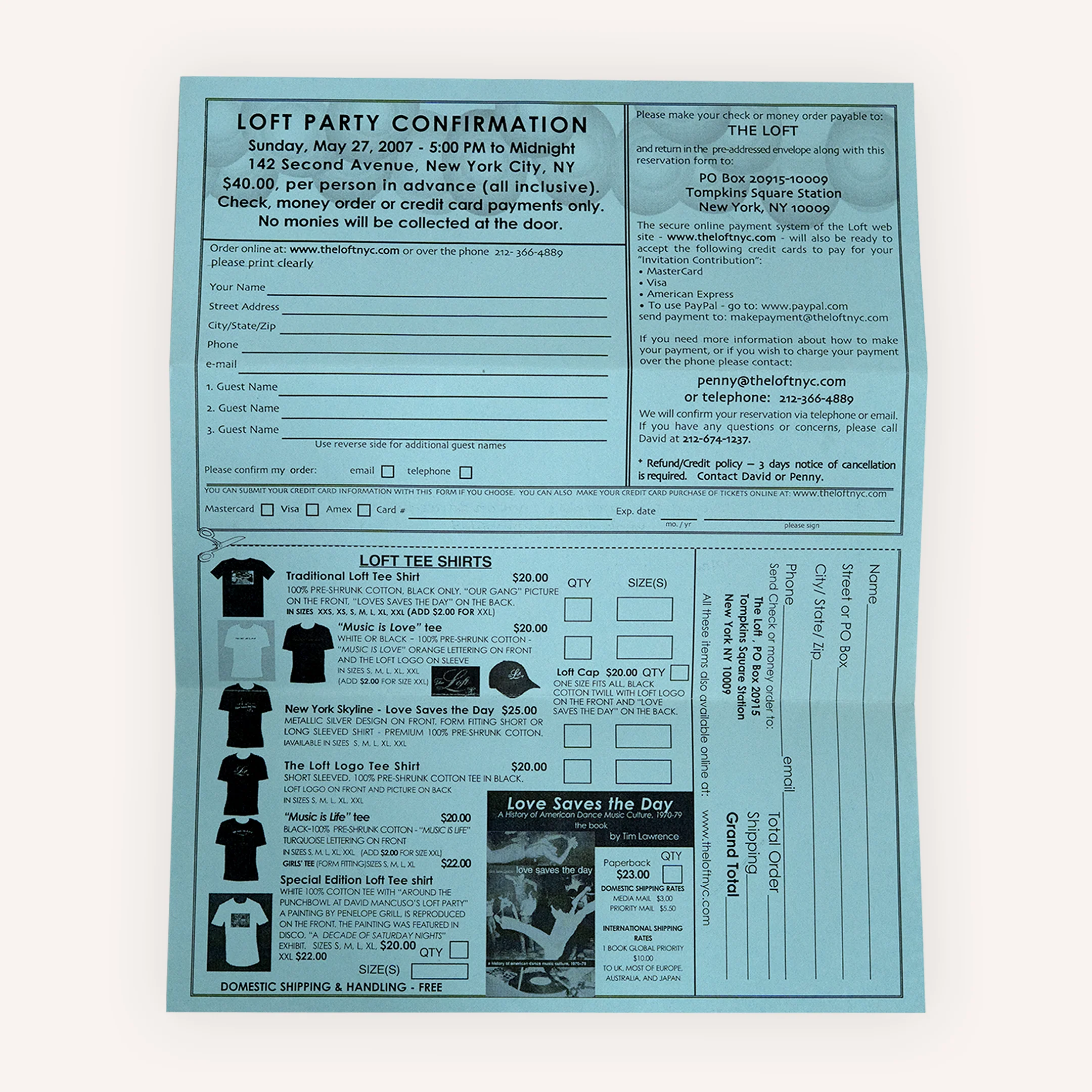 David Mancuso - ‘The Loft’ Mailed Invitation Packet - Image 8