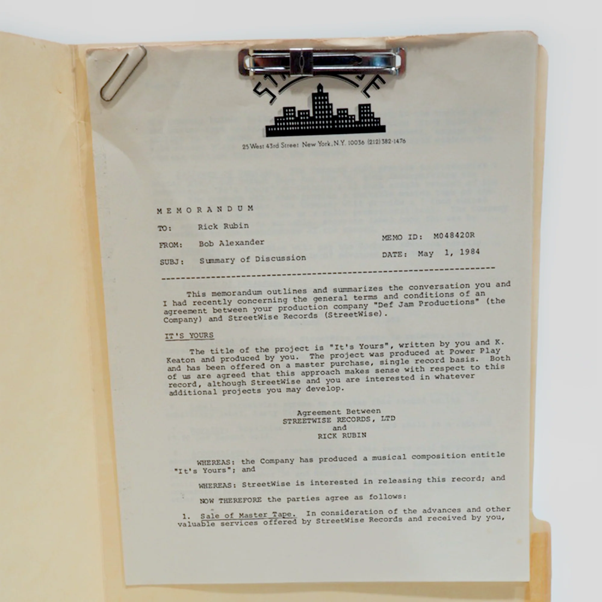 Def Jam Records – First-Ever Signed Contract (Rick Rubin 1984) - Image 9
