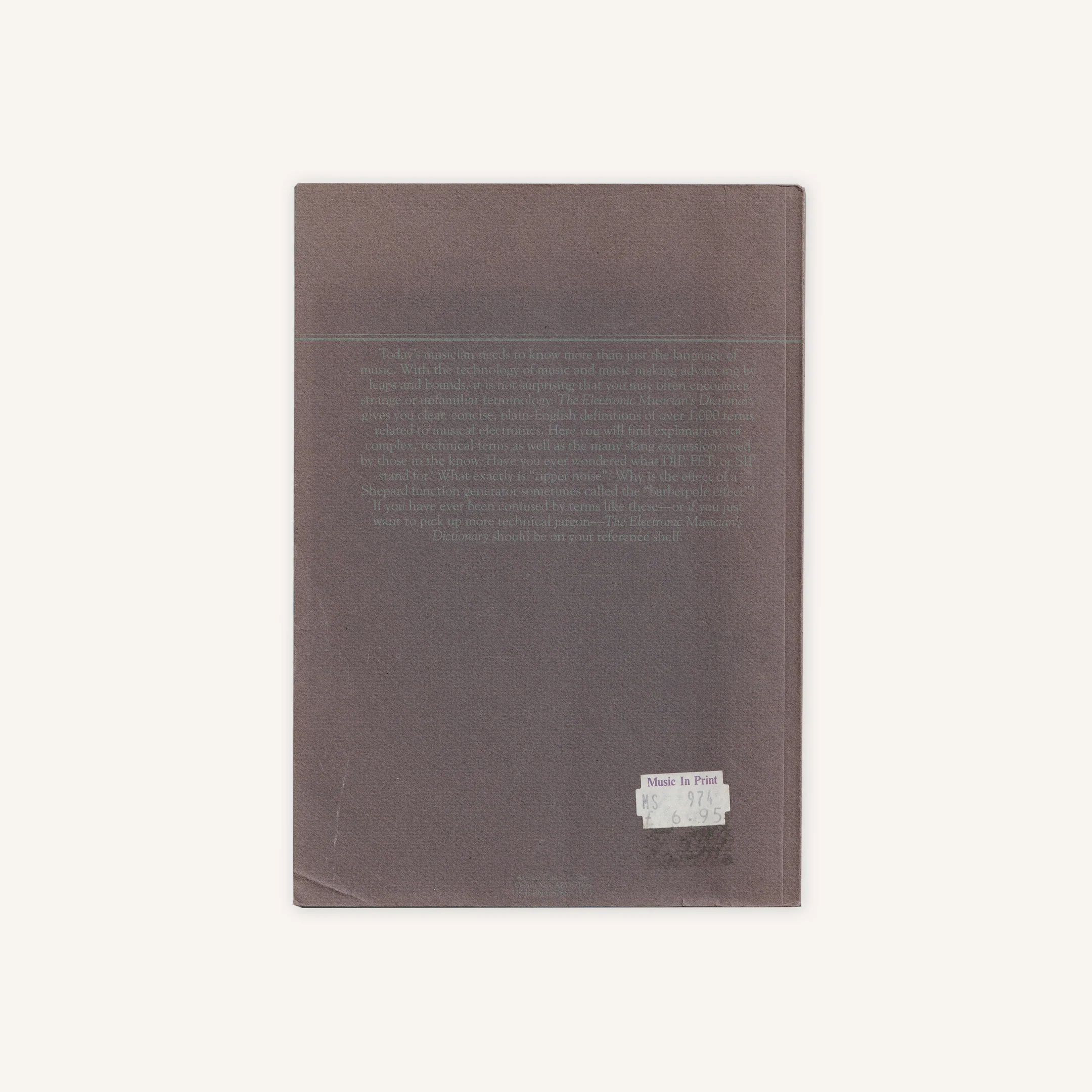 Electronic Muscians MIDI Dictionary