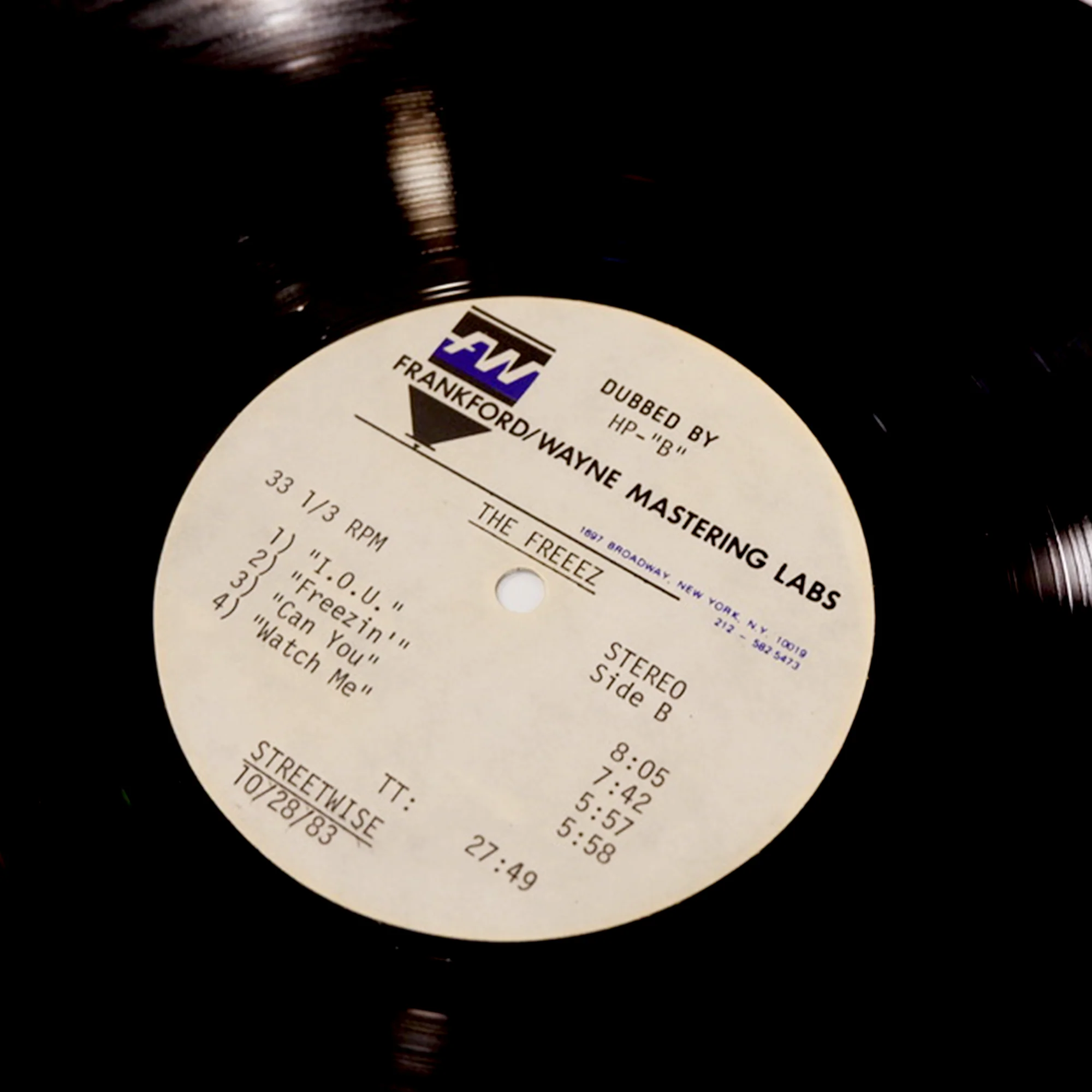 Freeez – Self-Titled LP (1983 Original Vinyl Pressing)(Acetate) - Image 3