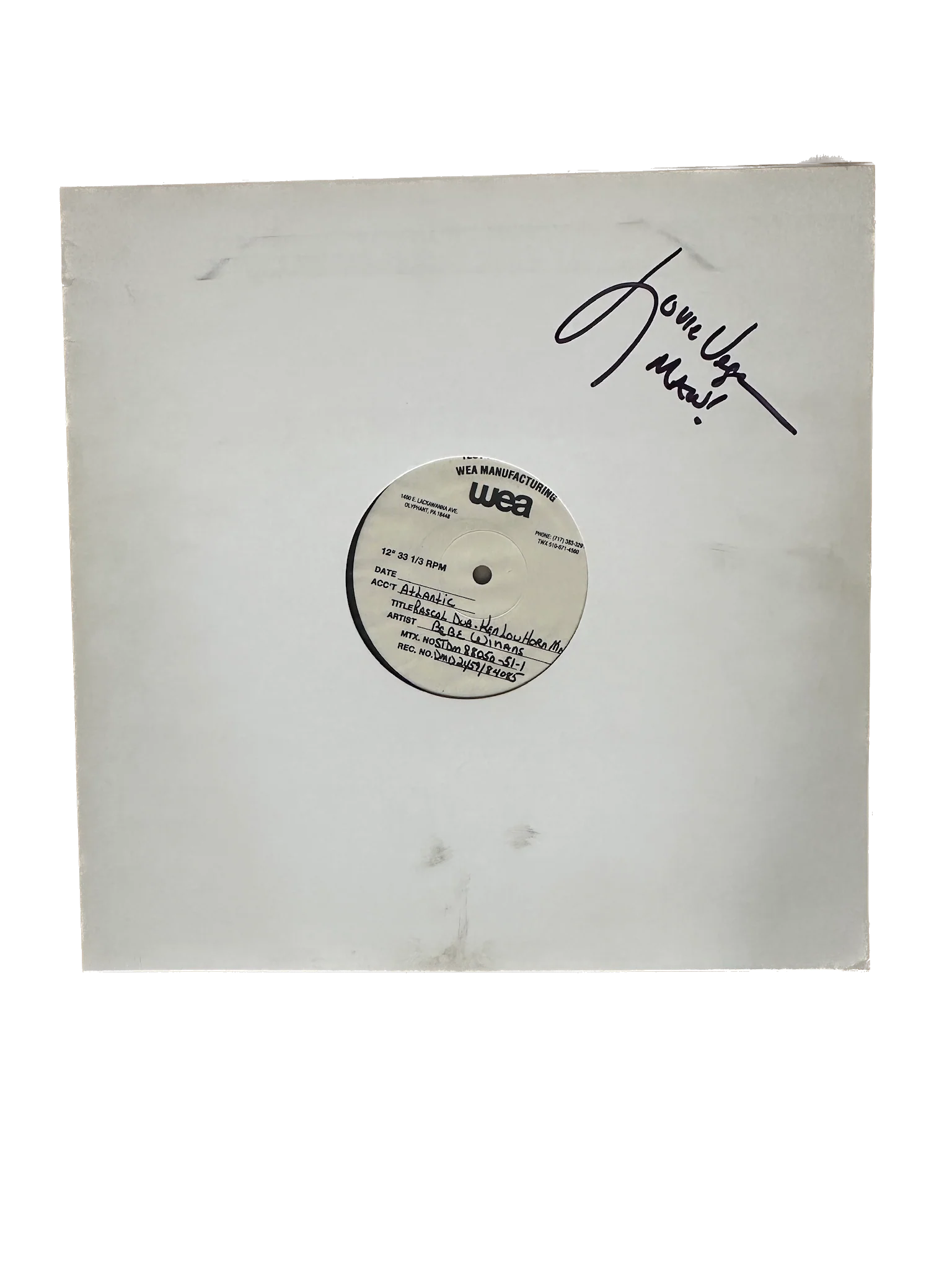 KenLou & Bebe Winans – Thank You - Rascal Dub (Test Pressing, Signed)