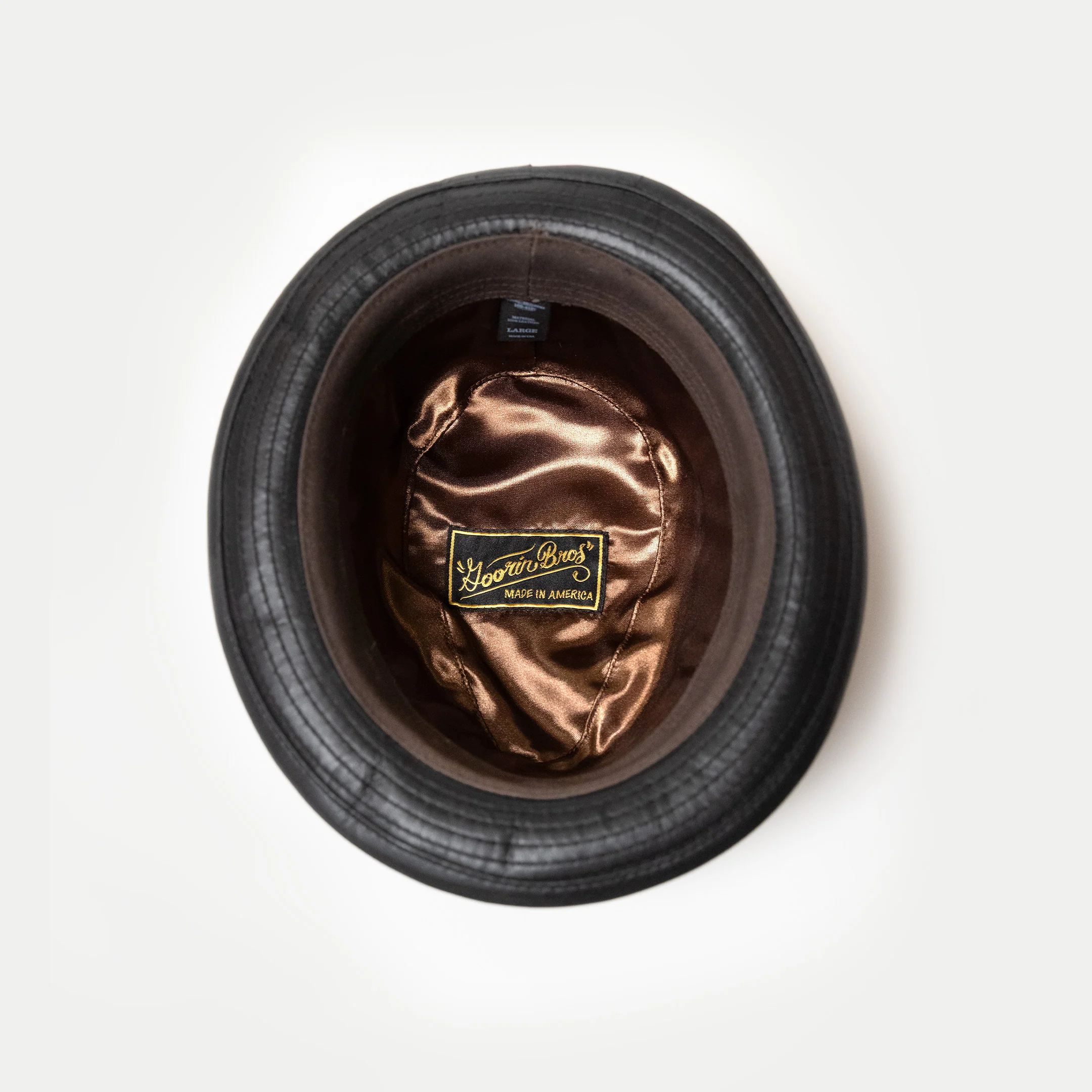 Leather Mini Fedoras – Goorin Bros. Custom Style (black) - Image 2