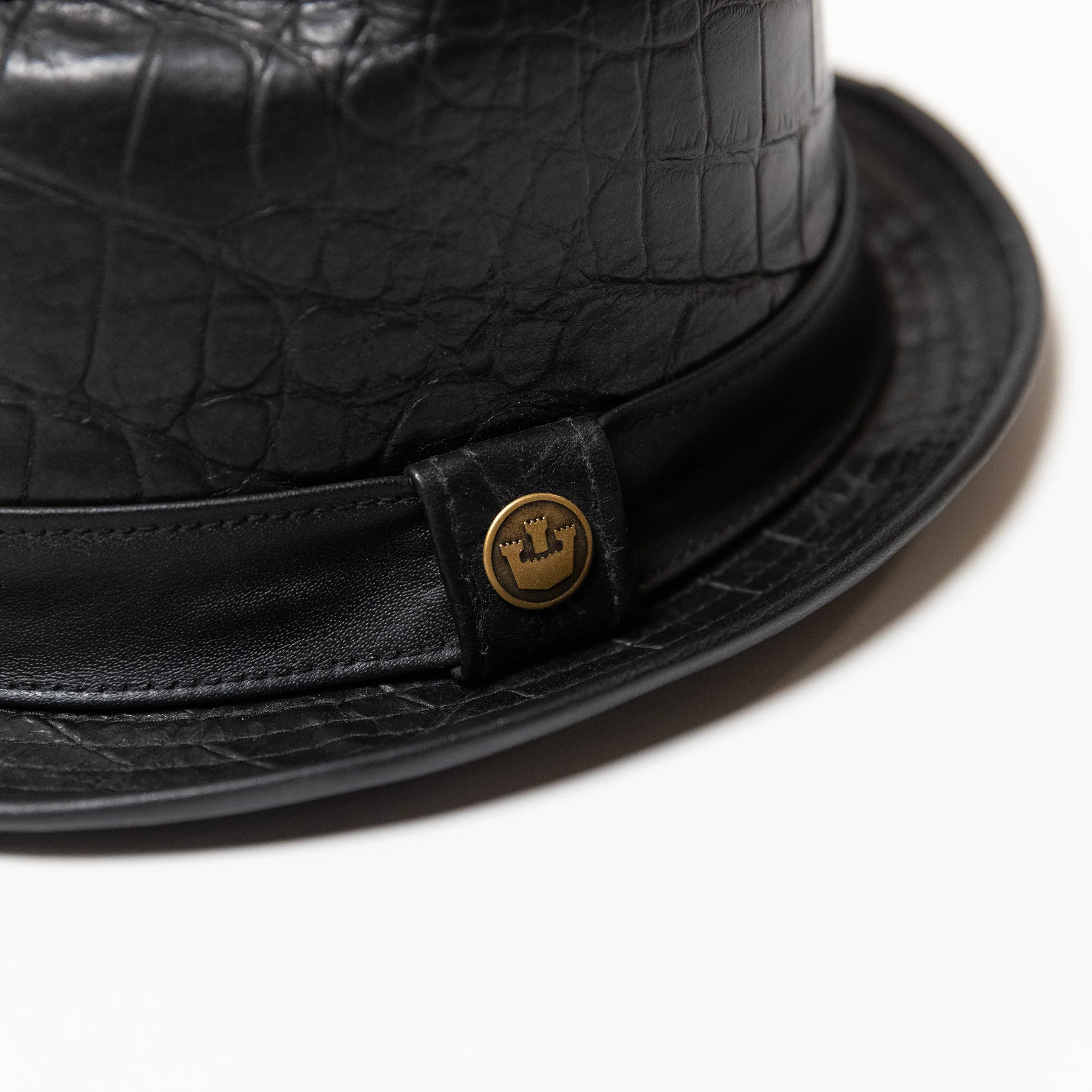 Leather Mini Fedoras – Goorin Bros. Custom Style (black) - Image 3