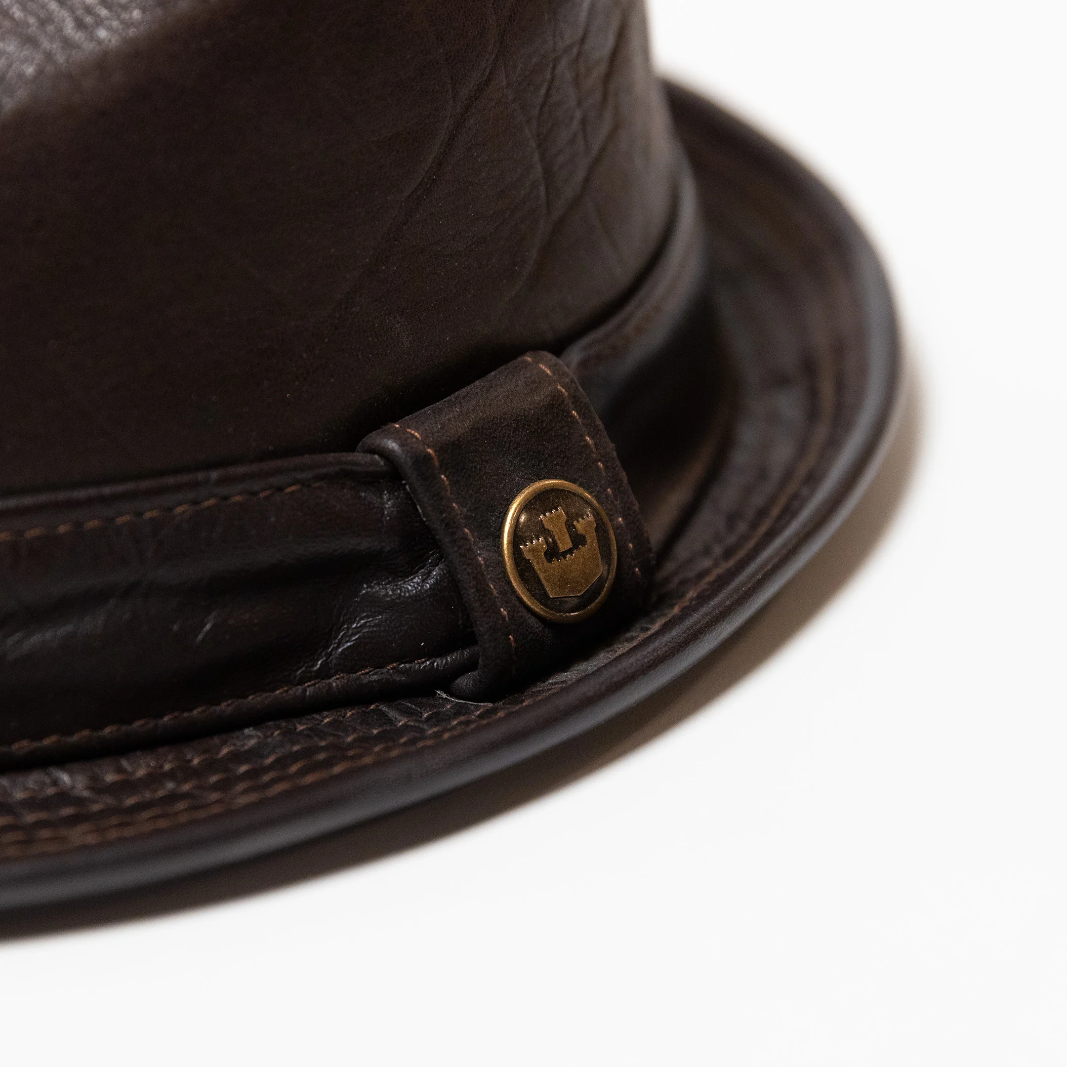 Leather Mini Fedoras – Goorin Bros. Custom Style (brown) - Image 2