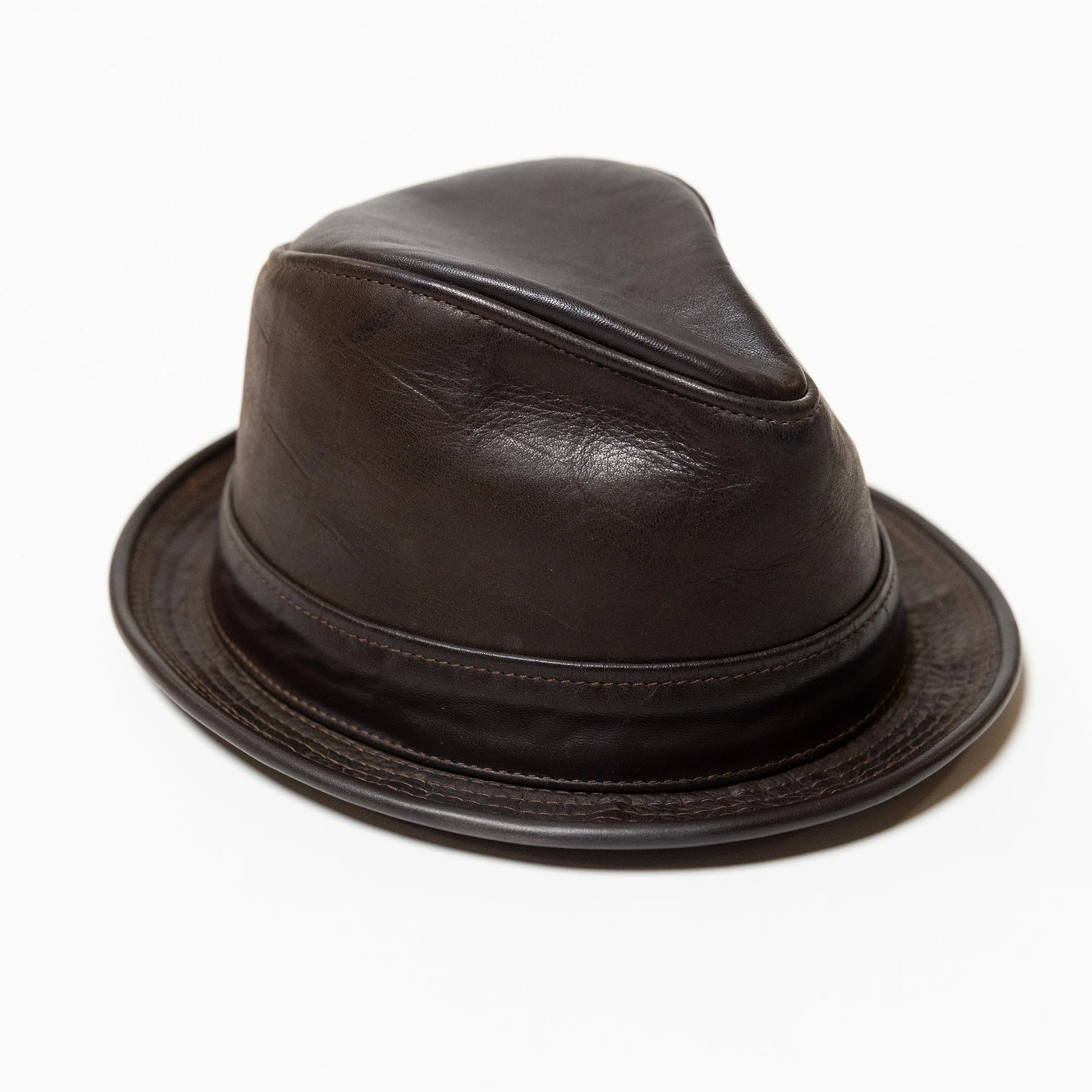 Leather Mini Fedoras – Goorin Bros. Custom Style (brown) - Image 3