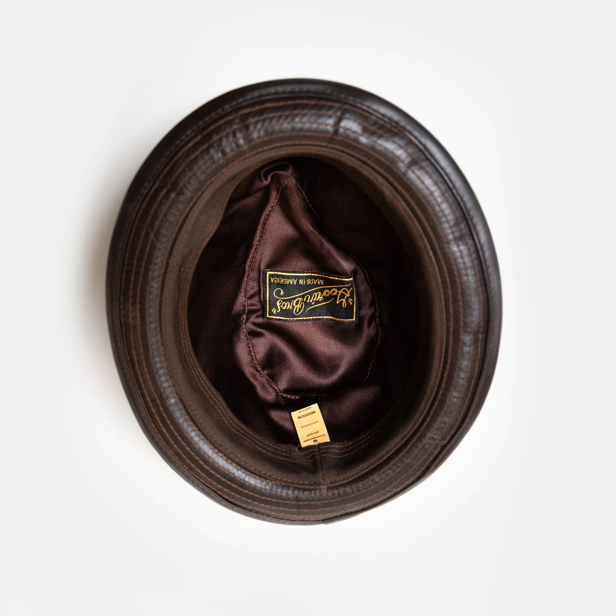 Leather Mini Fedoras – Goorin Bros. Custom Style (brown) - Image 4