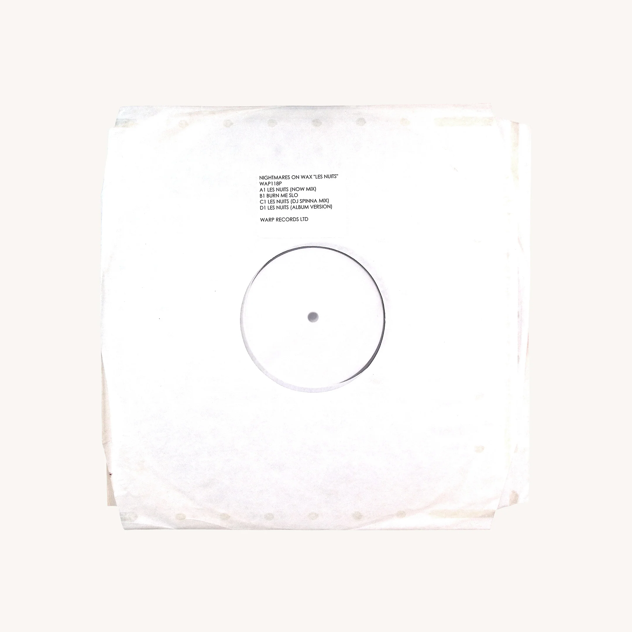 (Signed) Les Nuits DJ Spinna Remix White Label (1999)