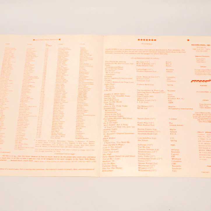Mancuso Record Pool Inc. Mailer (1976 – Prince Street Sheet) - Image 8