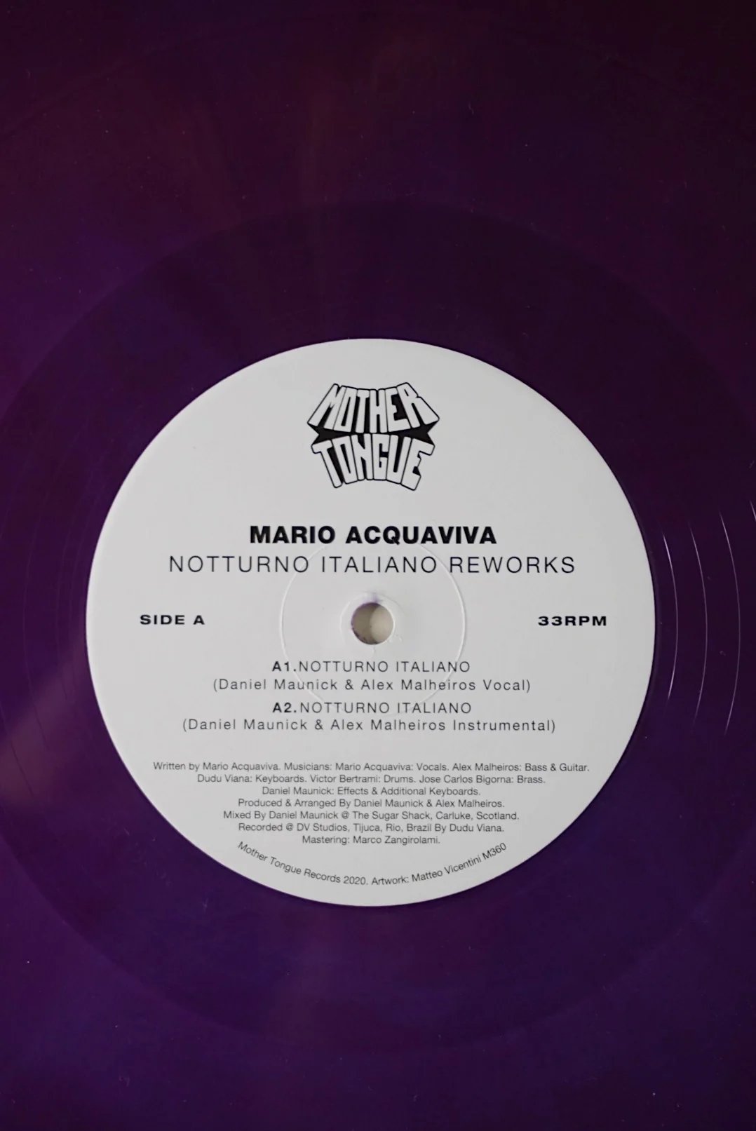 Mario Acquaviva "Notturno Italiano Reworks" (including Ron Trent remix) (magenta) - Image 18