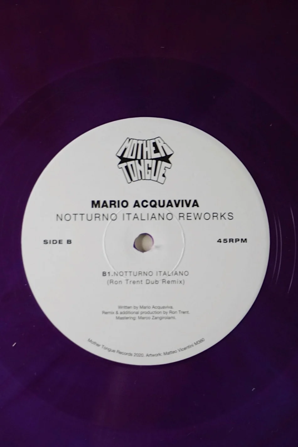 Mario Acquaviva "Notturno Italiano Reworks" (including Ron Trent remix) (magenta) - Image 19