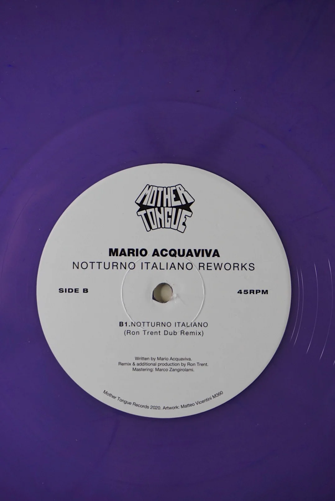 Mario Acquaviva "Notturno Italiano Reworks" (including Ron Trent remix) (purple) - Image 14