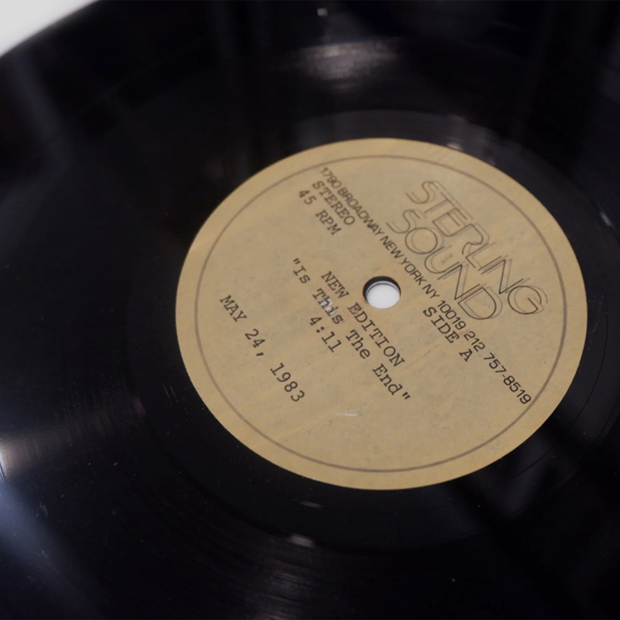 New Edition 'Is this the end' 1983 (Acetate)
