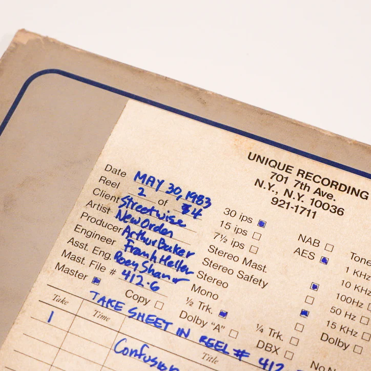New Order – Confusion (1983) – Original Studio Tape - Image 10
