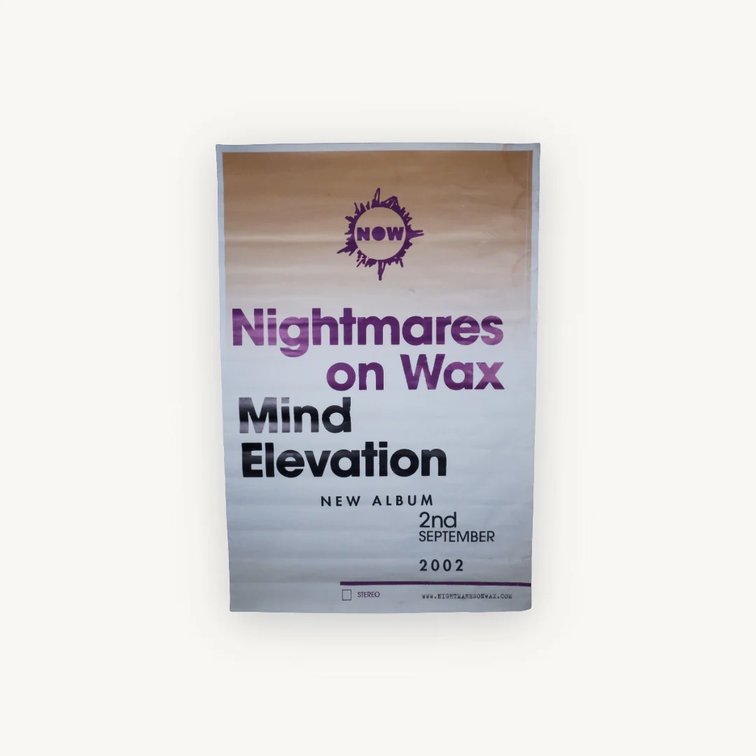 (Signed) NOW Mind Elevation promo Poster (Cream w Purple Text / A2) - Image 3
