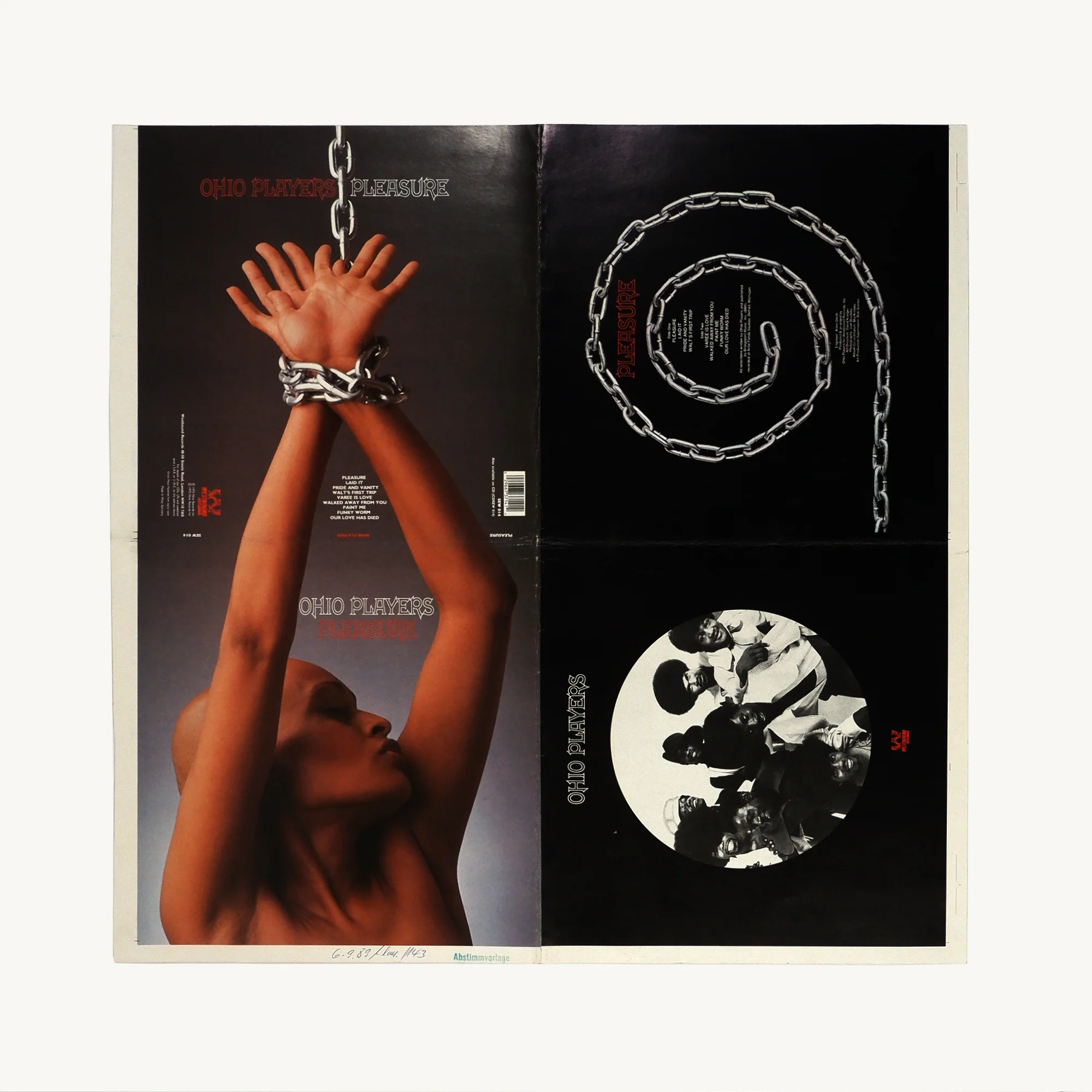 Ohio Players Pleasure - Album Print Test on card