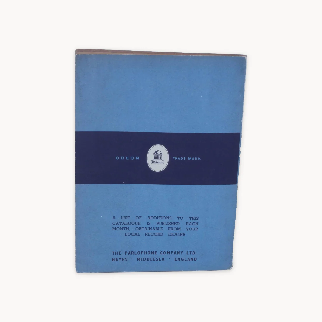 "Parlophone" Alphabetical Catalogue of Parlophone Records 1952 - 1953, The Parlophone Company Ltd