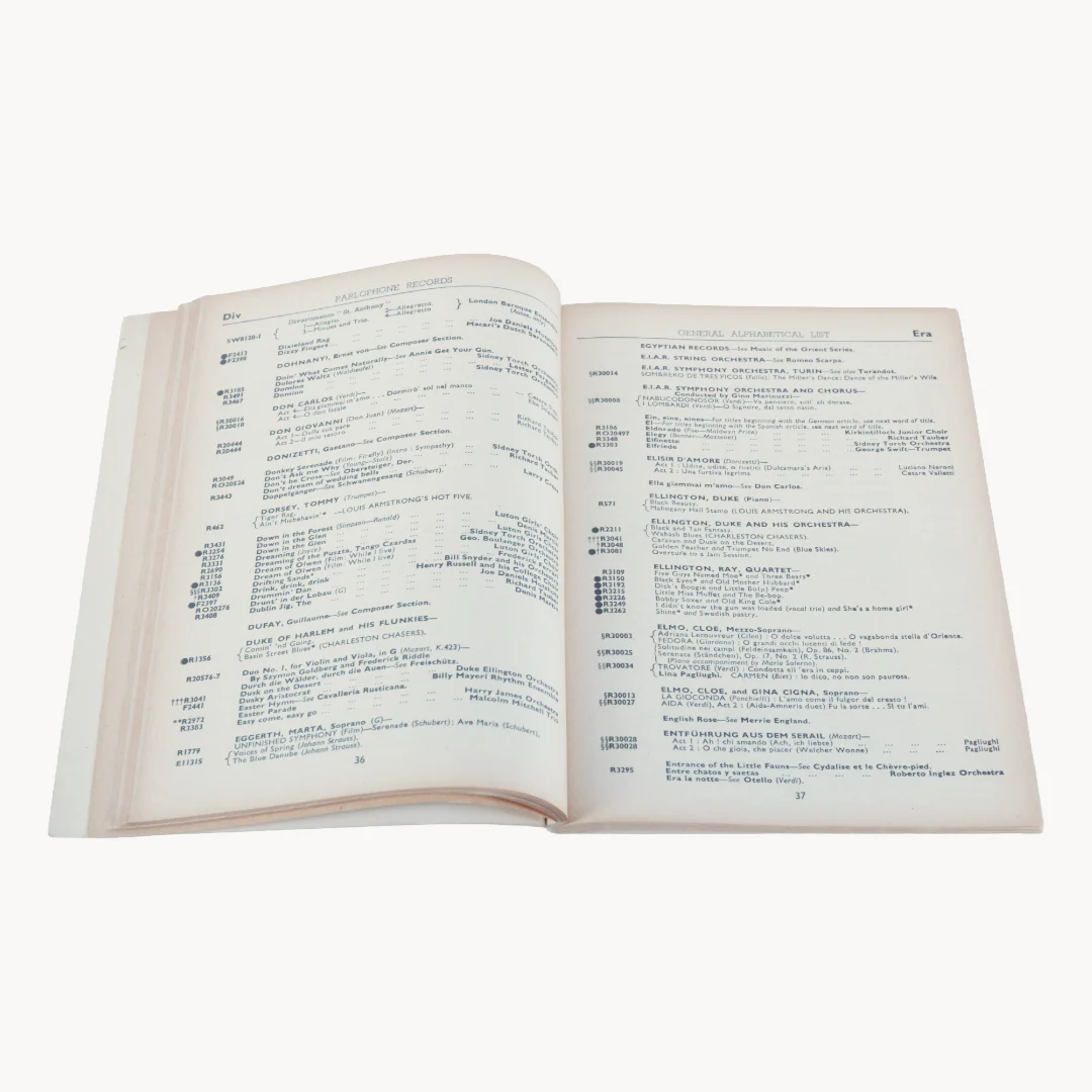 "Parlophone" Alphabetical Catalogue of Parlophone Records 1952 - 1953, The Parlophone Company Ltd - Image 3