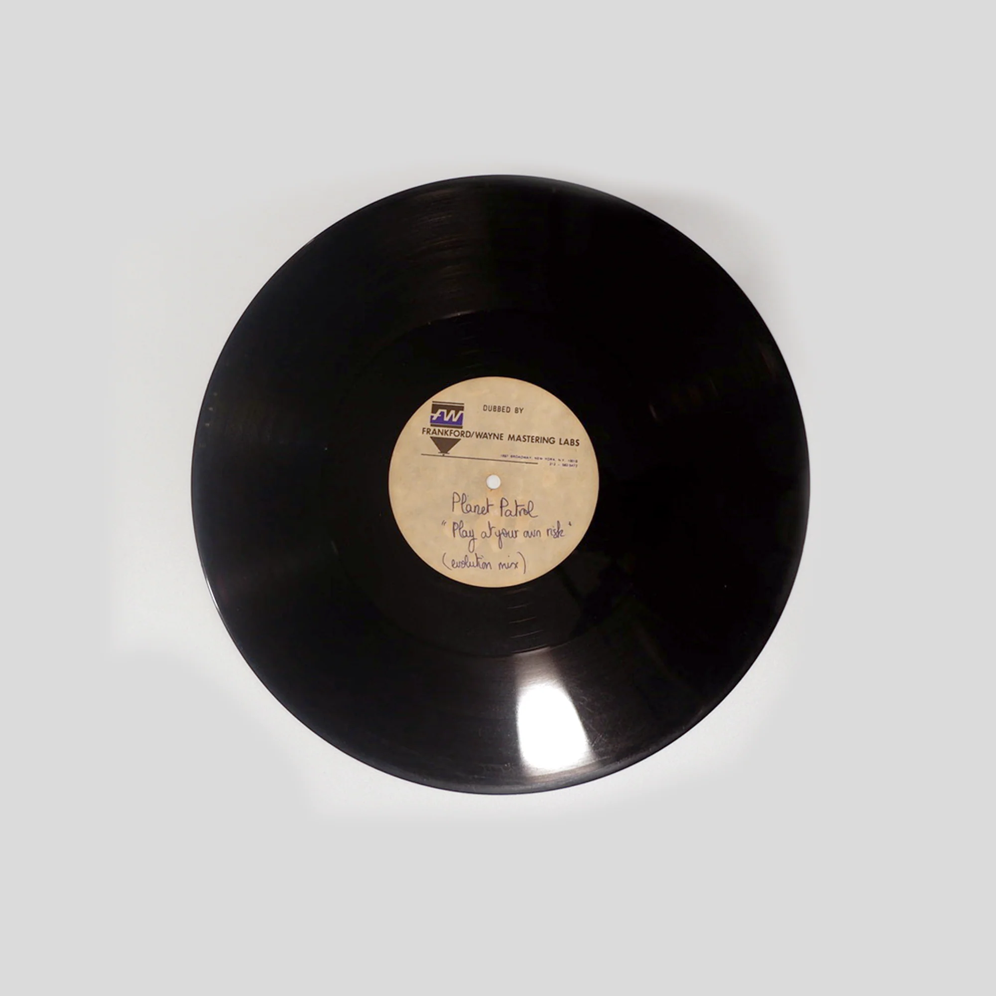 Planet Patrol – “Play at Your Own Risk” (Evolution Mix – Original Vinyl Pressing)(Acetate) - Image 2