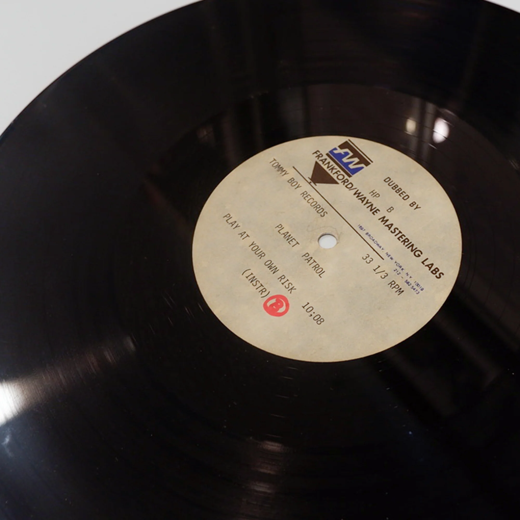 Planet Patrol – “Play at Your Own Risk” (Instrumental – Original Vinyl Pressing)(Acetate) - Image 3