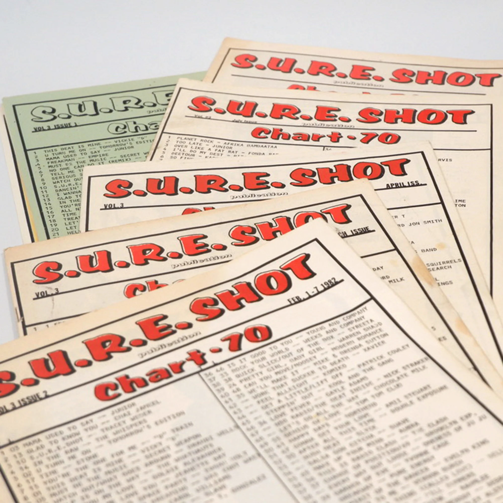 Selection of Sure Shot magazines from 1982 onwards