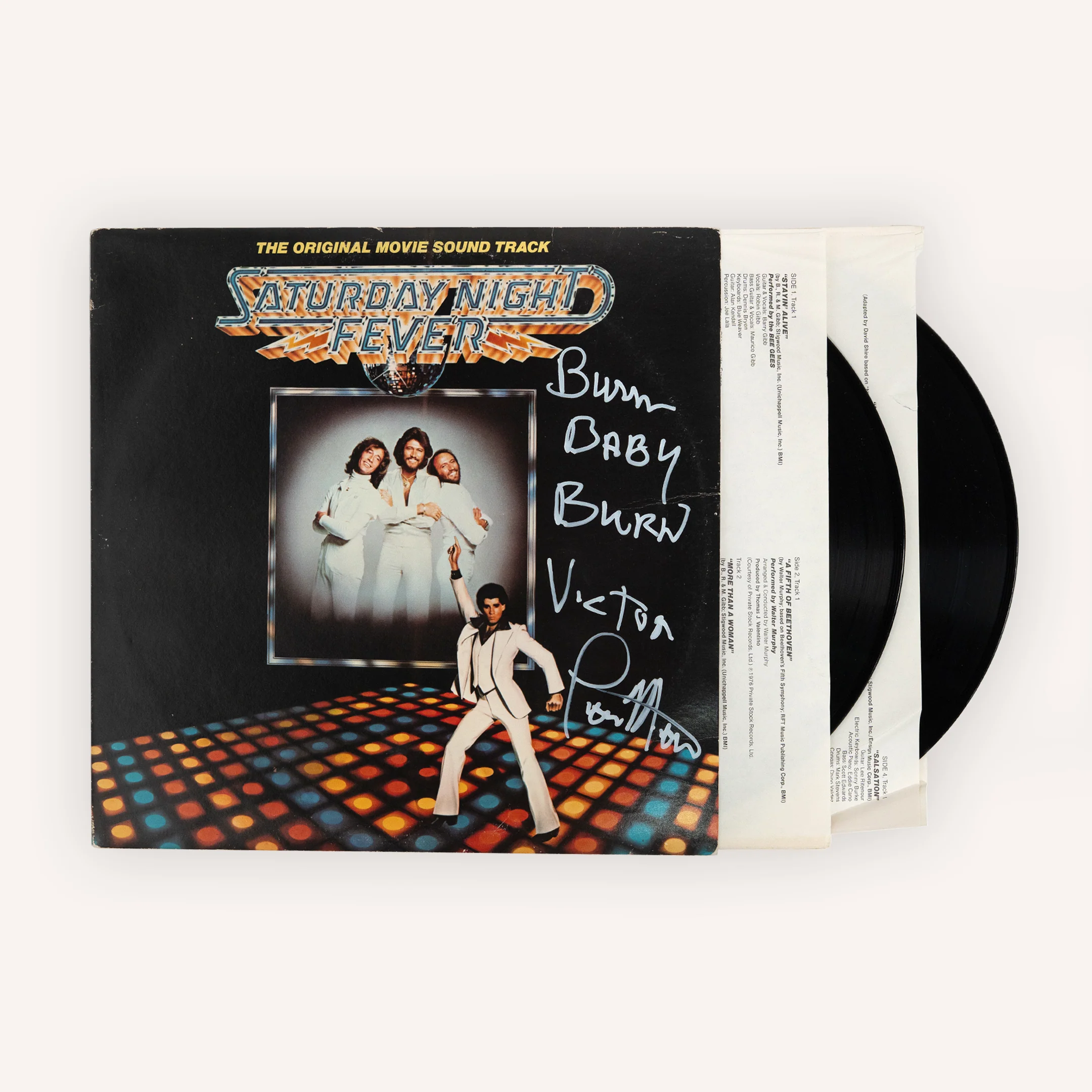 Tom Moulton Signed Saturday Night Fever LP - Image 3