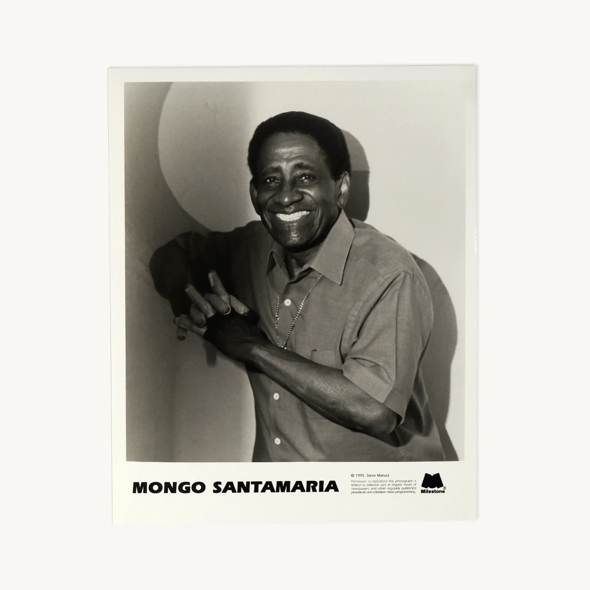 Two Mongo Santamaria Promo Photos - Milsestone record